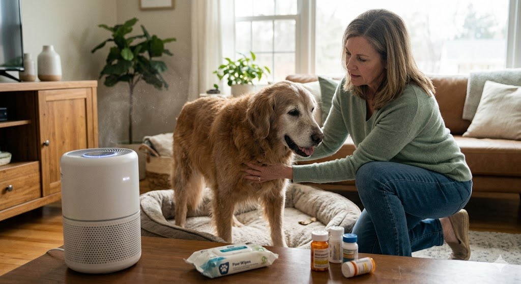 Dust, Allergies, and Air Quality Hidden Factors That Impact Senior Dog Mobility