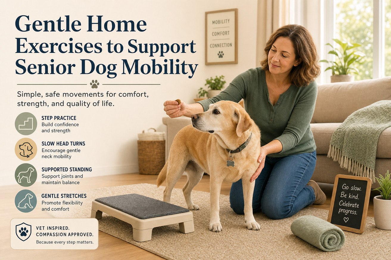 Gentle Home Exercises to Support Senior Dog Mobility