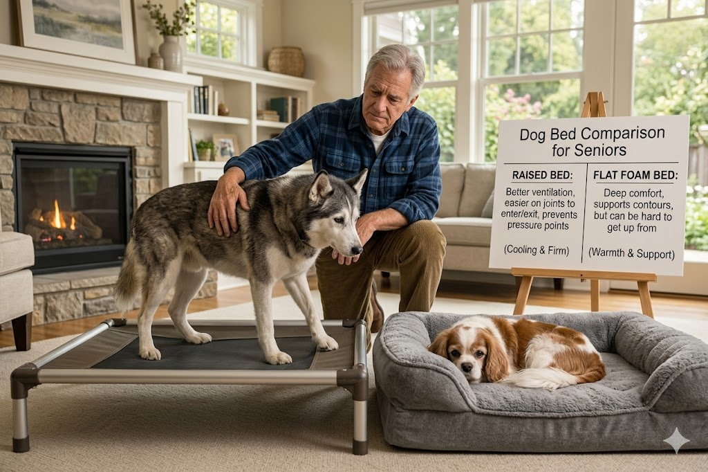 Raised vs Flat Dog Beds Whats Best for Arthritic Senior Dogs