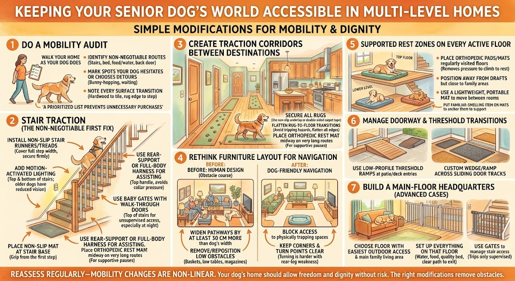 Modifications for Senior Dogs in Multi-Level Homes